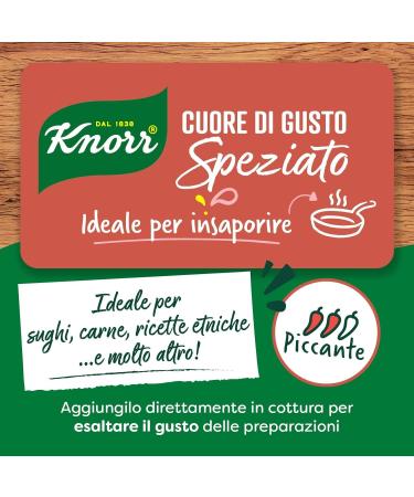 Knorr Cuore di Gusto Special Hearts Pack of 4 spicy flavour ideal for seasoning 4 x 104 g + Italian Gourmet Polpa 400 g - Buy Online on GoSupps.com