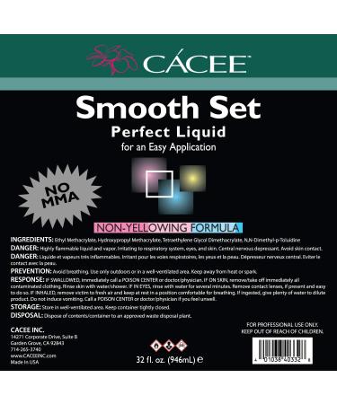 32 oz Smooth Acrylic Nail Liquid Monomer - Non-Yellowing Formula, MMA-Free, Self-Leveling by Cace - Buy Online on GoSupps.com