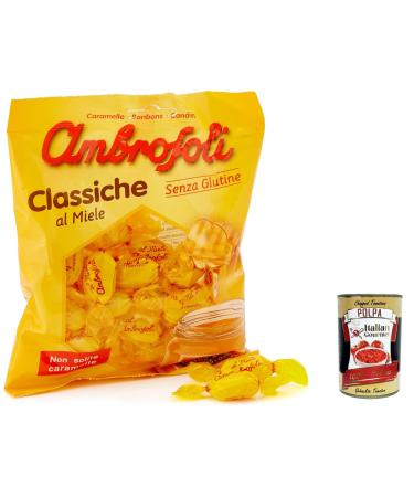 Italian Gourmet E.R. Ambrosoli Caramelle Classic al miele bonbons sucr s au miel 135 g + Italian Gourmet Polpa 400 g