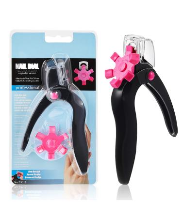 YATEICBC 2 Pieces Acrylic Nail Clippers Stainless Steel Nail Tip Cutter Gel False Nail Trimmer Fake Nail Clippers Adjustable Cuticle Edge Trimmer Nail Art Manicure Tool (Black)
