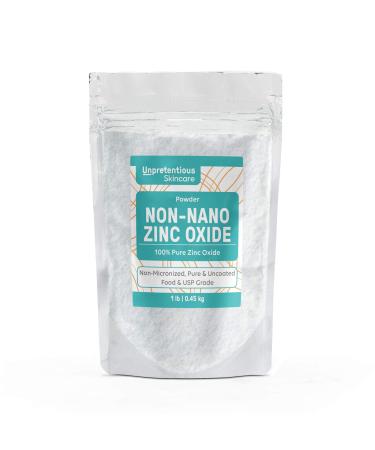 Non-Nano Zinc Oxide by Unpretentious, 1 lb, Pure & Uncoated, Convenient Resealable Bag for Storage 1 Pound (Pack of 1)
