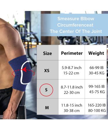 Shop Sibba Compression Elbow Pads & Arm Brace Support - Breathable Fitness Wraps for Kids Men & Women | Volleyball & Basketball Protection (Blue - Buy Online on GoSupps.com