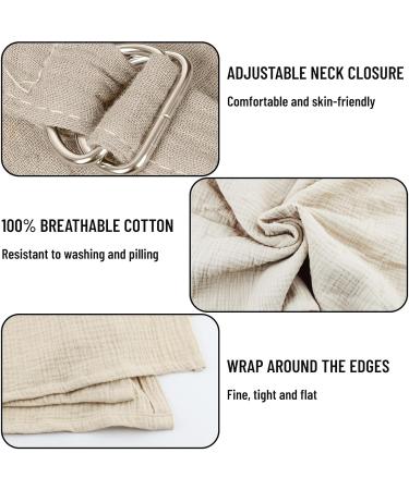 Nursing Apron & Cover | Darryy Muslin Breastfeeding Scarf | Breathable Cotton 75x95 cm Multi-Purpose Khaki Cover for On-the-Go Moms - Buy Online on GoSupps.com