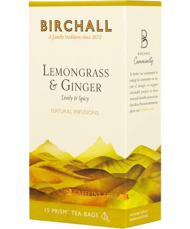 Birchall Tea Bags Lemongrass & Ginger Herbal Tea Gift Set Caffeine Free Tea Bursting with Full Flavour Perfect Vegan Gifts 15 Plant-Based Prism Tea Bags (Pack of 2) 15 Count (Pack of 2) - Buy Online on GoSupps.com