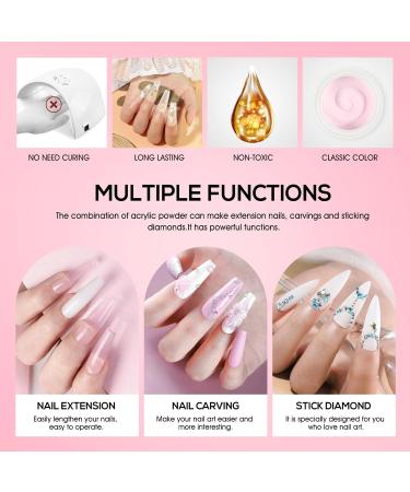 PEACECOLOR 8G Clear Acrylic Powder Acrylic System for Beginners DIY Nail Art Nails Extension No Nail Lamp Needed Professional for Home DIY Nail Art Beauty Gifts for Women color 154 - Buy Online on GoSupps.com