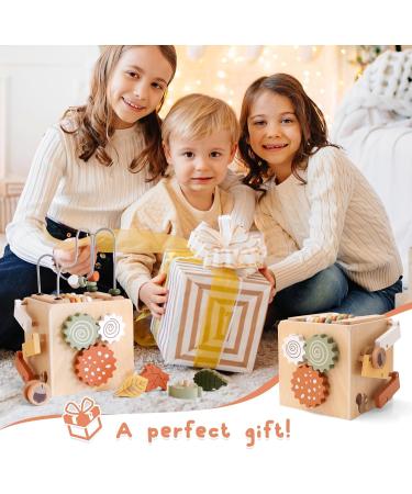 Youuus 5-in-1 Wooden Motor Cubes | Montessori Baby Toys for Motor Skills | Educational Activity Center for Toddlers - International Shipping - Buy Online on GoSupps.com
