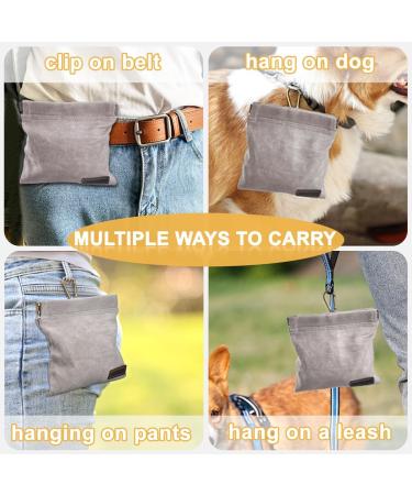 Buy Tigoadt Dog Treat Bag with Hip Clip | Portable Training Clicker & Leash Pocket - Ideal for Outdoor Dog Training (Gray) - Buy Online on GoSupps.com