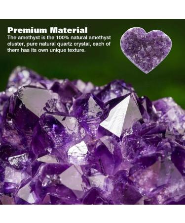 Natural Heart Shape Amethyst Quartz Crystal Cluster Geode Gemstone Specimen Collections Home Decor Valentine's Day Gift 2-3cm Rocks (Size : 3-4cm) - Buy Online on GoSupps.com
