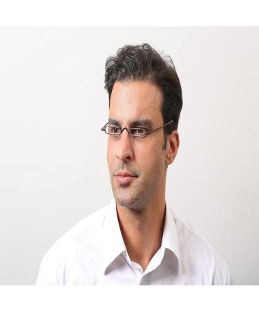 KoKoBin Mini Slim Reading Glasses +2.0 - Spring Hinge Metal Visual Aid for Men & Women with Case - International Shipping Available - Buy Online on GoSupps.com