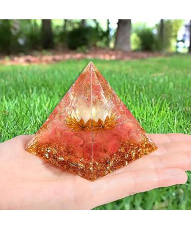 Xiannvxi Watermelon Tourmaline Orgonite Pyramid - Medicinal Crystals for Positive Energy & Success | Inspiring Spiritual Gifts - Buy Online on GoSupps.com