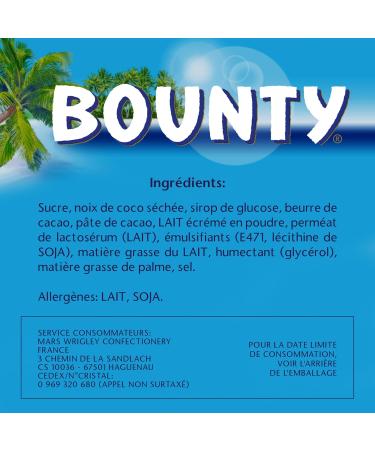 BOUNTY - Mini Chocolate Coconut Bars - 7 Mini Bars - 227g Pack - Buy Online on GoSupps.com