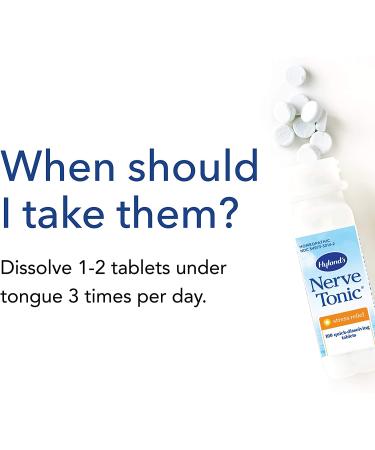 Hyland's Nerve Tonic Stress Relief Tablets - Natural 100 Count for Restlessness, Nervousness & Irritability - Buy Online on GoSupps.com