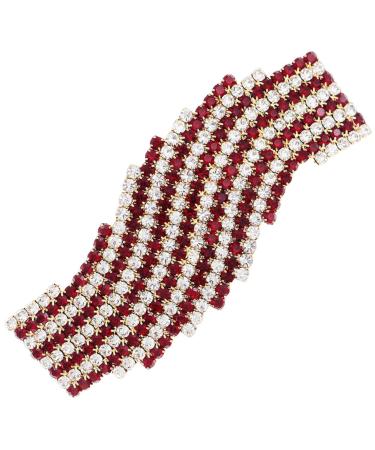 TOVINANNA Rhinestone Hairpin Metal Hair Clips for Women Rhinestone Hair Clips Red Accessories for Women Fairy Jewelry for Women Temperament Hair Clip Bling Hair Clips Wedding Hair Clip