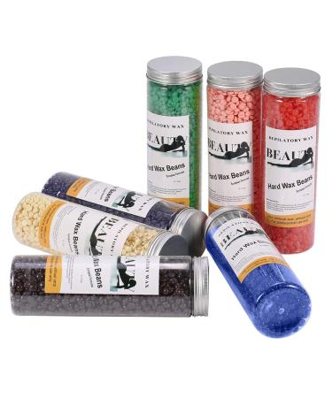 400g Hard Wax Beans - 7 Scents Depilatory Hot Wax Pearls for Armpits Legs Facial Hair & Bikini - Rose Scented Hair Removal - Buy Online on GoSupps.com