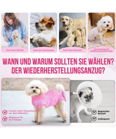 Slowton Anti-Wound Licking Suit for Dogs - Soft Breathable Post-Op Recovery Zippered Bodysuit in XS Tie-Dye Rosa - Buy Online on GoSupps.com