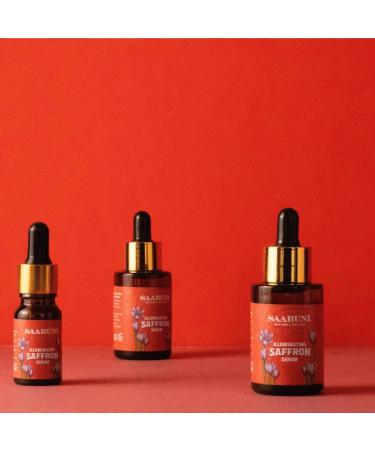 Saabuni Illuminating Anti Aging Serum for Face Pure Ayurveda Saffron Oil for Skin Glow Fine Line and Wrinkles Vegan All Natural Face Oil 10 ml - Buy Online on GoSupps.com