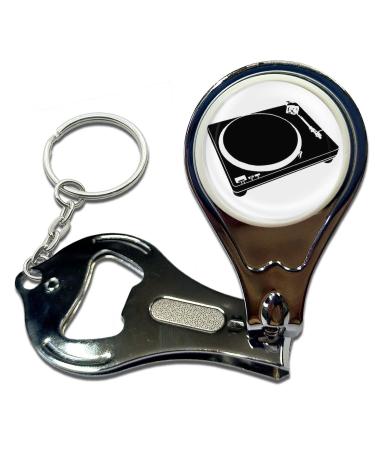 BadgeBeast.co.uk DJ Decks - Key Ring Bottle Opener and Nail Clipper