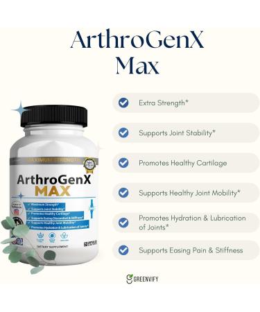 GREENVIFY ArthroGenX MAX Joint Support Supplement 60 Capsules 20 Day Supply (1) - Buy Online on GoSupps.com