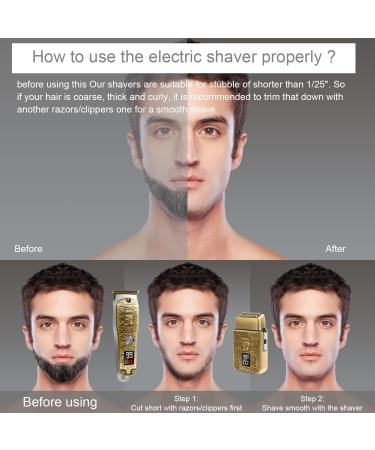 GEC Shavers for Bald Men - Rechargeable Foil Shaver with 3 Speed Settings & LED Display | Ultimate Beard Trimmer & Barber Supplies | Perfect Gifts for Men - Buy Online on GoSupps.com