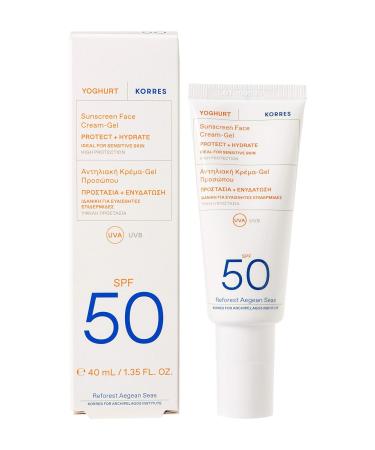 KORRES YOGHURT Sun Cream Gel SPF 50 - Fast-Absorbing Face Protection OMC & Octocrylene Free 40ml - Buy Online on GoSupps.com