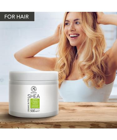 Organic Shea Butter 500g | Pure & Unaffected Karit Body Butter for Face Body & Hair - Intensive Care - Buy Online on GoSupps.com