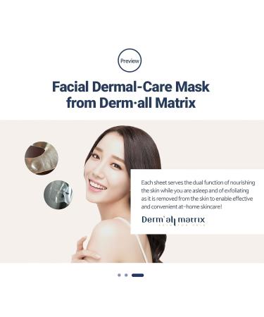 DERM ALL MATRIX Daily Facial Dermal-care 35g | Overnight Mask Pack for Lifting, Hydrating, Soothing, Exfoliating & Nourishing | Collagen Sheet Mask for Wrinkles & Dry Skin | 4 Sheets/Week - Buy Online on GoSupps.com