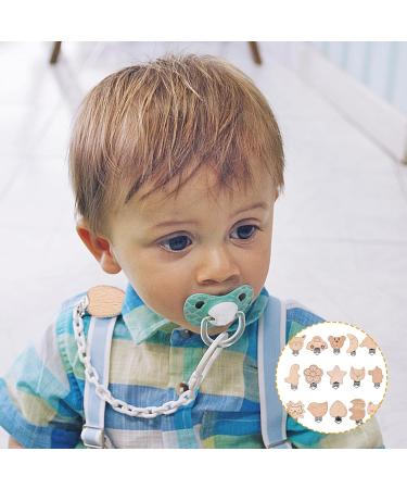 Uieamsio 15-Piece Wooden Pacifier Clip Set - DIY Baby Pacifier Chains & Accessories for International Shipping - Buy Online on GoSupps.com