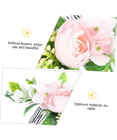 DOITOOL 1pc Hair Comb Bridesmaids Hair Clip Bride Wedding Headdress Headpiece for Bride Vintage Hair Accessories Bride Headpiece Photo Props Wreath Wig Bridegroom Pink Alloy - Buy Online on GoSupps.com