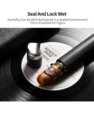 Portable 3-in-1 Cigar Tube Aluminum Moisturing Single Cigar Case with Sharp Blade Cigar Punch and Cigar Holder for Outdsoor Use(Gold) - Buy Online on GoSupps.com