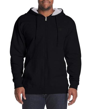 Champion Men's Big and Tall Fleece Zip-Up Hoodie Jacket in Black 2XLT | Shop Now - Buy Online on GoSupps.com
