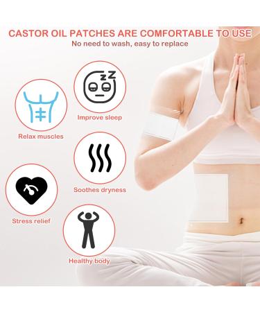30PCs Organic Cotton Castor Oil Pack Wraps - Self-Adhesive Transparent Bio-Rigid Compresses | 3 Sizes | International Shipping - Buy Online on GoSupps.com