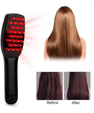 Peigne lectrique pour la croissance des cheveux masseur du cuir chevelu pour la croissance des cheveux th rapie par la lumi re rouge et bleue brosse de massage lectrique portable pour Noir - Buy Online on GoSupps.com