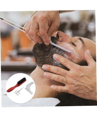 Baluue 2 sets Black Grooming Bristle Handy Brushes Straight Lip Comb Boar Mens Tools Scissor 1 g (Pack of 1) Assorted Colorx2pcs - Buy Online on GoSupps.com