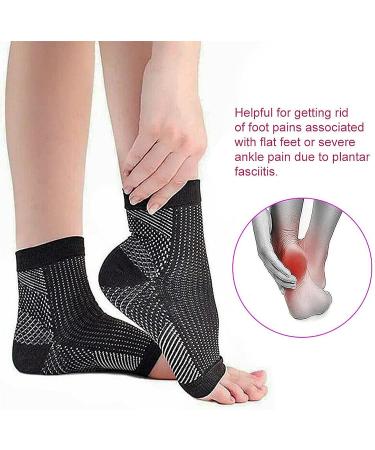Heelsium Pain Relief Socks - Compression Socks for Neuropathy Pain (White 2 Pairs L) - International Shipping Available - Buy Online on GoSupps.com