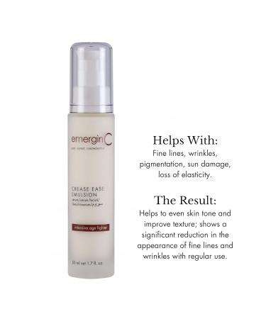 emerginC Crease Ease Emulsion - Intensive Face & Neck Serum with Peptides & Micro-Collagen for Aging Skin | 1.6 oz (50 ml) - International Shipping Available - Buy Online on GoSupps.com