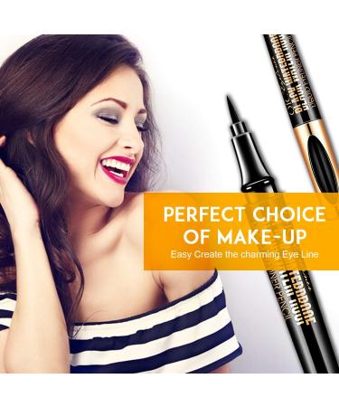 2-Pack Waterproof Magic Liquid Eyeliner - Long-Lasting, Sweatproof & Smudgeproof - Super Slim Gel Pen for Professional Eye Makeup - Buy Online on GoSupps.com