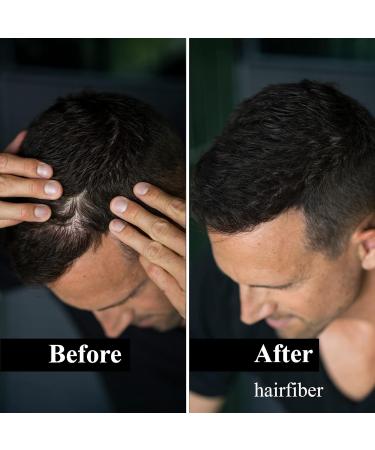 LEON MIGUEL Hair Fiber - Premium Hair Thickener for Receding Hairlines, Balding Areas, and Thinning Hair | 25g (GREY) - Buy Online on GoSupps.com