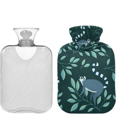 Naanle Palm Leaf Lemurs 2L Hot Water Bottle - Transparent Large Heating Pad for Pain Relief & Therapy - Ideal for Bed Hand and Foot Comfort - Buy Online on GoSupps.com
