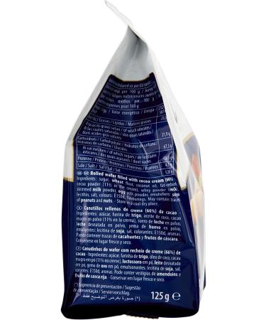  Italian Gourmet E.R. Gastone Lago Pack of 3 mini cocoa waffle rolls filled with cocoa cream 125g - Buy Online on GoSupps.com