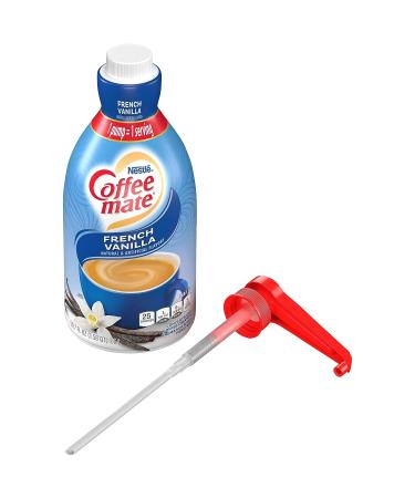 Coffee Mate French Vanilla Liquid Concentrate 1.5 Liter Pump Bottle + By The Cup Coffee Scoop - Buy Online on GoSupps.com