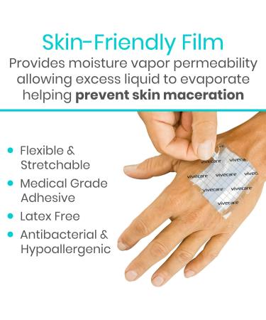 ViveCare Tattoo Aftercare Bandage Dressing 2 - Waterproof Transparent Wrap with Adherent Patches - 10 Yards Roll for Shower and Swim - Buy Online on GoSupps.com
