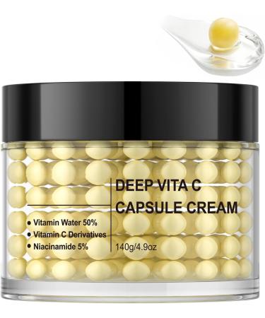 IREV Deep Vitamin C Capsule Face Moisturizer Moisturizing Facial Cream Transparent Gel for Radiant Skin Hydrating Night Face Skin Care Jelly Cream for Dull Uneven Tone 4.9 OZ - Buy Online on GoSupps.com