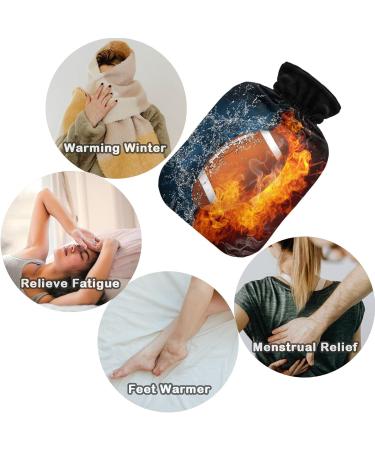 NAANLE Fire American Football Heat Bottle - 2L Transparent Hot Water Bottle for Bed Hand & Feet Warmer | Pain Relief & Heat Therapy - Buy Online on GoSupps.com