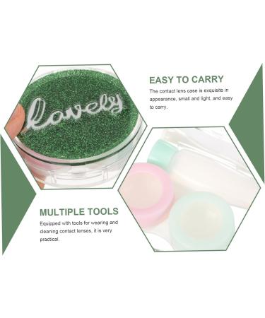 Buy Homsfou Contact Lens Container Set with Mirror - Travel-Friendly Compact Lens Storage Case - Buy Online on GoSupps.com