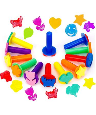 42Pcs Kids Paint Sponges Set - Craft Sponge Painting Shapes, EVA Stamper, Finger Paint Brushes - Foam Art Tools for Early Learning - Buy Online on GoSupps.com