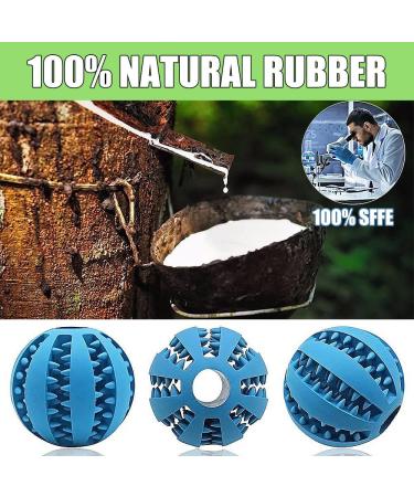 Speedy Panther 2Pcs Dog Treat Dispenser Ball Toy Interactive Dog Toys for Boredom Teeth Cleaning Chew Toy Rubber Ball for Puppy Small Dogs (S) 5cm Blue&Red - Buy Online on GoSupps.com