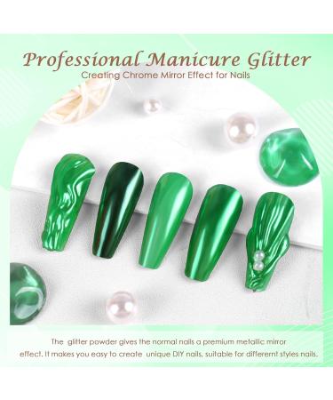 Shop Laza Chrome Nail Powder - Mirror Effect Metallic Glitter for DIY Gel Nail Art & Crafts | Holographic Pigment & Decoration - Buy Online on GoSupps.com