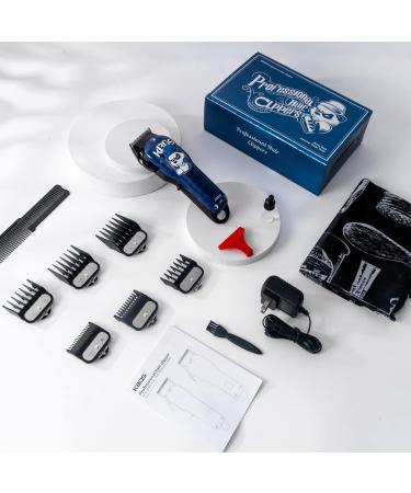 Hair Clippers for Men - Professional Cordless Barber Clippers & Rechargeable Beard Trimmer with 6 Guide Combs | Blue Panda No.1 - Buy Online on GoSupps.com