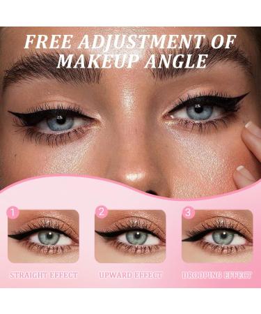 2pcs Eyeliner Stamp tampon eyeliner yeux Double Eye Liner Noir Waterproof Liquide Stamp S chage Rapide Longue Tenue Haute Pigmentation for Parties Travel Workdays Weddings - Buy Online on GoSupps.com