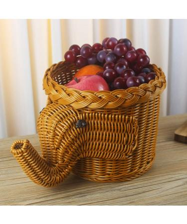 Fruit Fruit Bowl Handmade Weaving Animal Fruit Bowl Fruit Dish Bread Basket for Kitchen Food Picnic Bread Sundry Storage Basket Decorative Fruit Basket Plates (Color : Bianco) - Buy Online on GoSupps.com